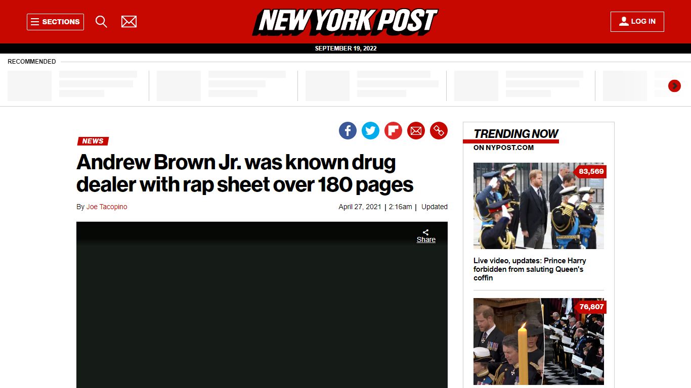 Andrew Brown Jr. was known drug dealer with rap sheet over 180 pages