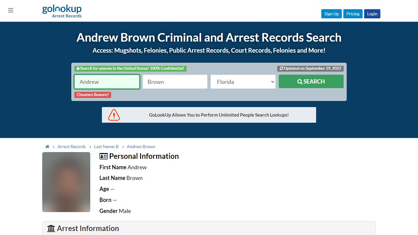 Andrew Brown Criminal Records, Andrew Brown Arrest Records