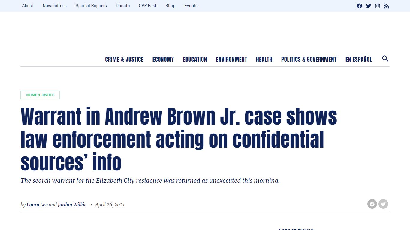 Warrant in Andrew Brown Jr. case shows law enforcement acting on ...